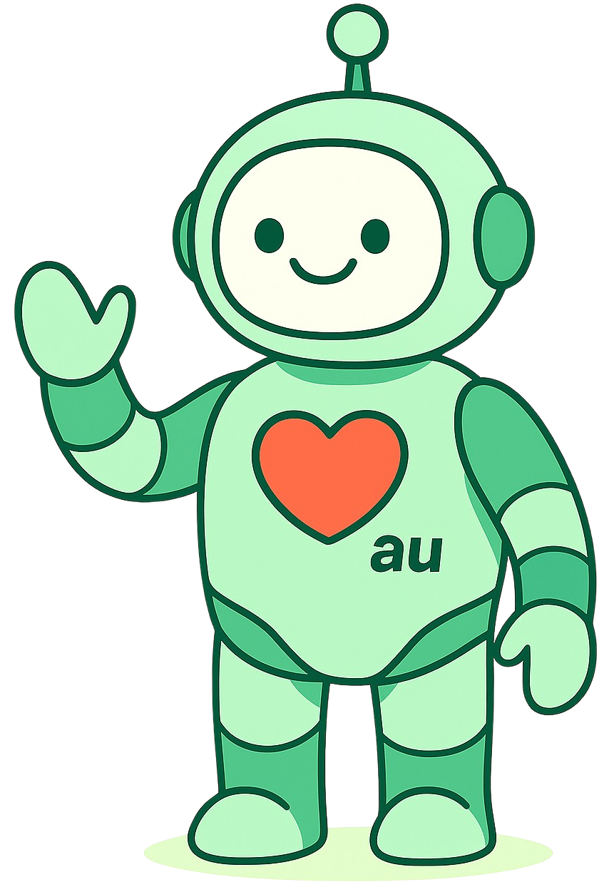 au au - your buddy when you're feeling sick - app logo for explaining medical reports